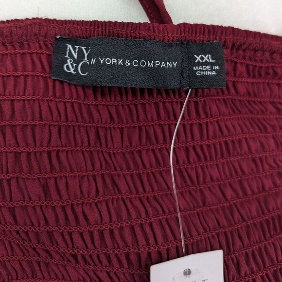 New York & Company NY&C Wine Red Milkmaid Maxi Floor Length Cardigan XXL NWT - Picture 6 of 10